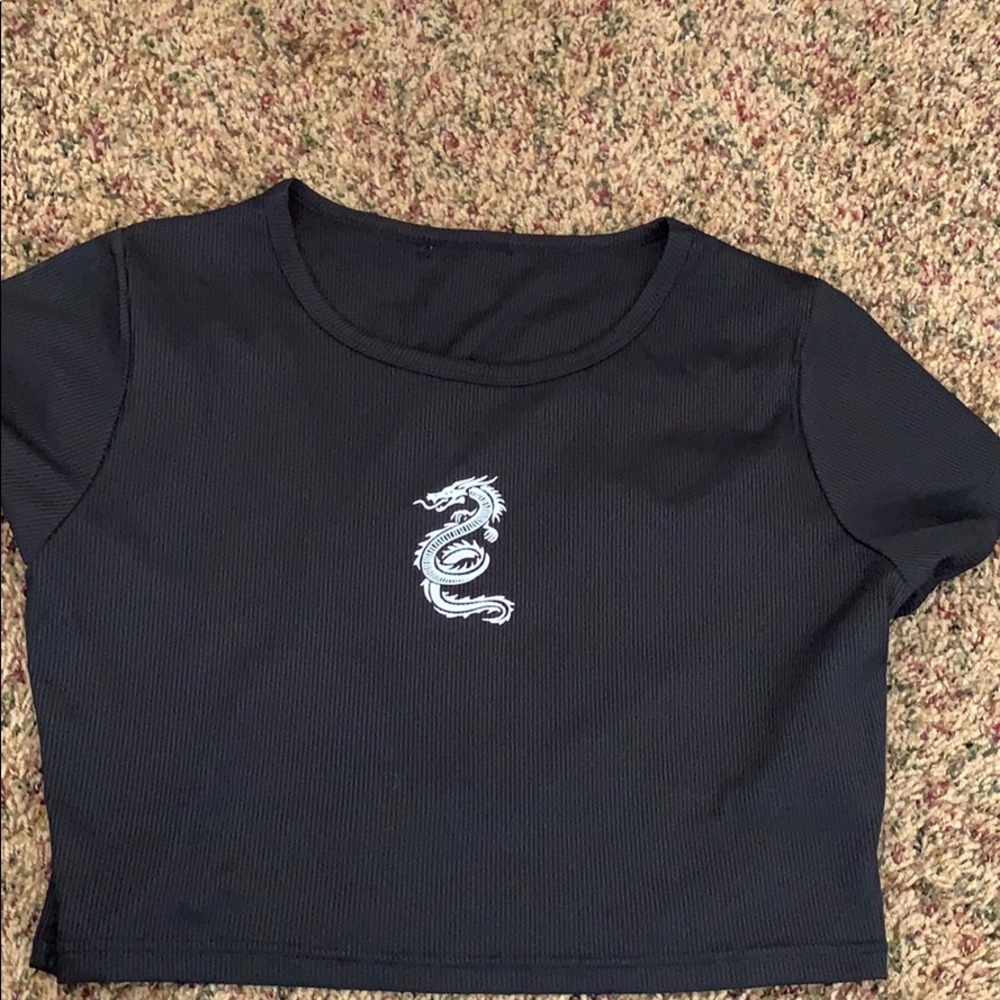 Cropped dragon top